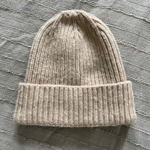 By Anthropologie | Neutral Cream Colored Knit Winter Beanie Hat